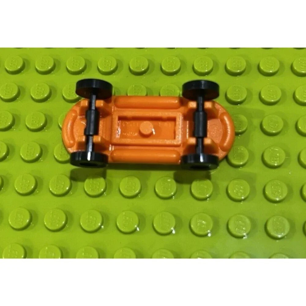 1x Lego Figures Accessories Skateboard Orange Sticker Flames Wheels 42511c01pb21